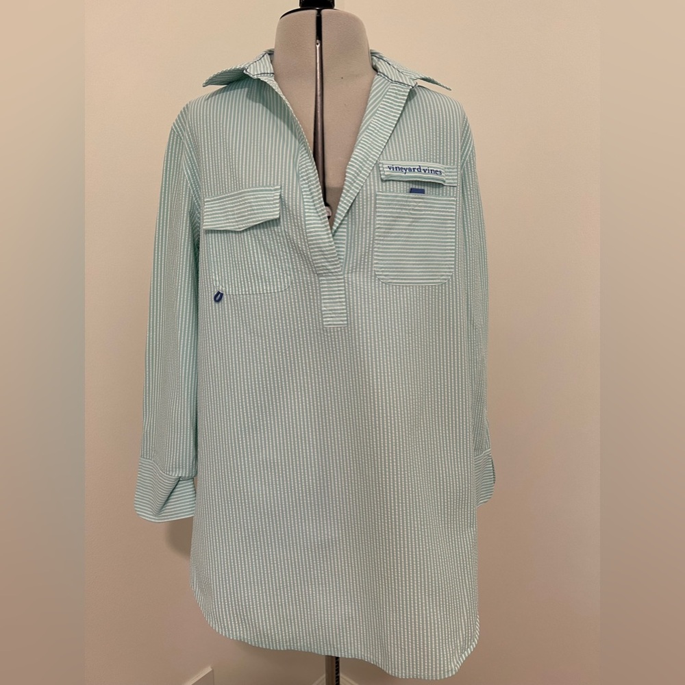 Vineyard Vines Cover Up Performance Deck Stripe Harbor Shirt